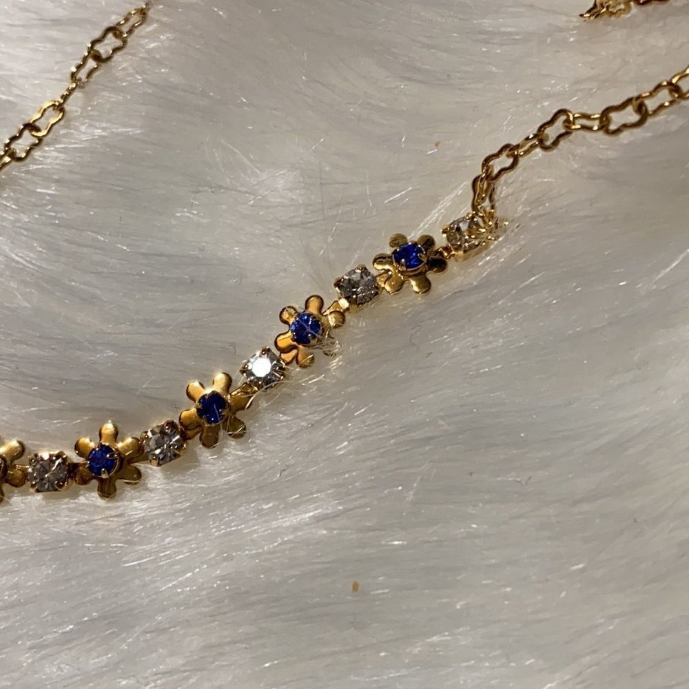 NWB Avon Gold-tone September Flower Anklet